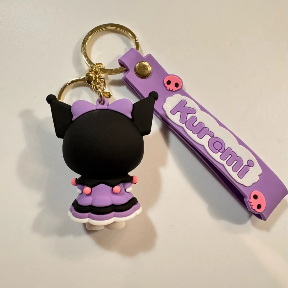 Kuromi Clip Keychain Black / White / Pink / Purple